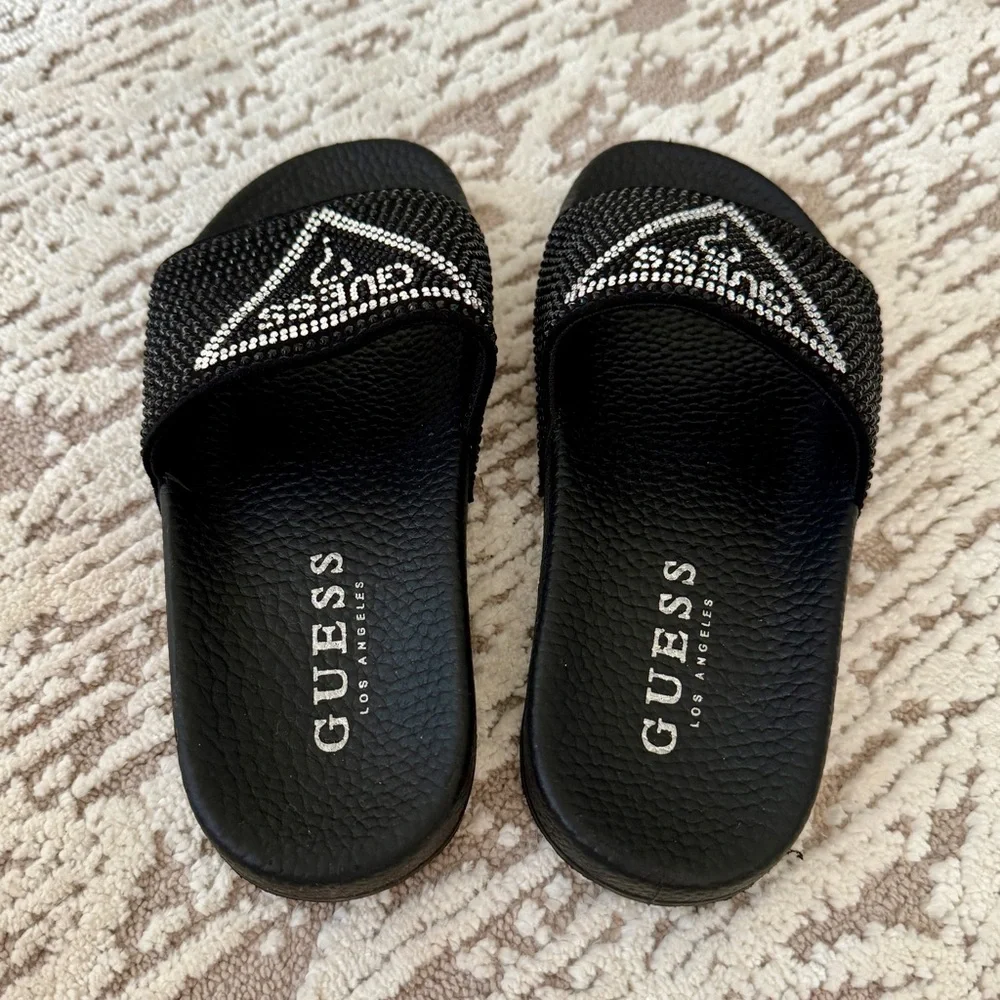 Guess rhinestones pool shoes
